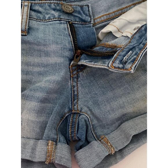 Lot of 2 Denim Shorts Blue 5 Pocket Arizona Jean Co, Aeropostale MIDI Grunge Wom - Picture 5 of 16